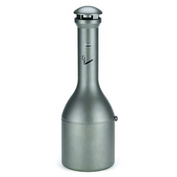 Infinity Cigarette Receptacle, 4-3/32 gal., Pewter, Rubbermaid Commercial, Mfr#: FG9W3300ATPWTR