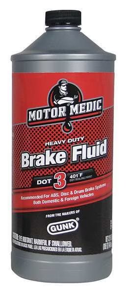 1 qt. DOT 3 Brake Fluid - Plastic Bottle, Motor Medic, Mfr#: M4432