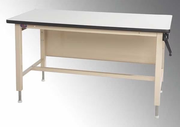 Hand Crank Workbenches, Laminate, 30" W, 30" to 42" Height, 750 lb., Straight, Pro-Line, Mfr#: ELH6030P