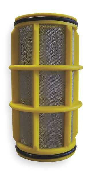 Filter Screen, Yellow, 5" Length, 2" Dia, Amiad, Mfr#: 700101-000337