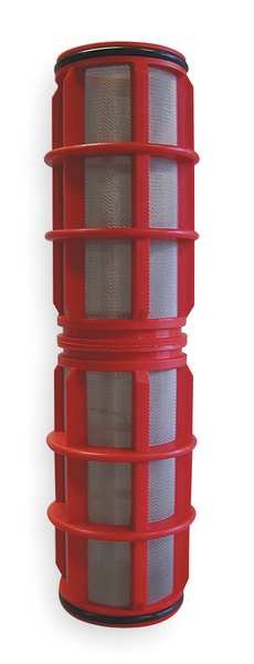 Filter Screen, Red, 10" Length, 2" Dia, Amiad, Mfr#: 700101-000365
