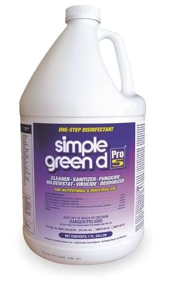 Disinfectant/Sanitizer, 1 gal. Bottle, Unscented, Green, Simple Green, Mfr#: 3410000430501