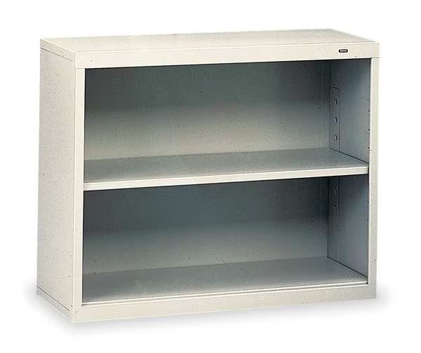 2-Shelf Stationary Bookcase, 28"x34-1/2" Light Gray, Tennsco, Mfr#: B-30LG