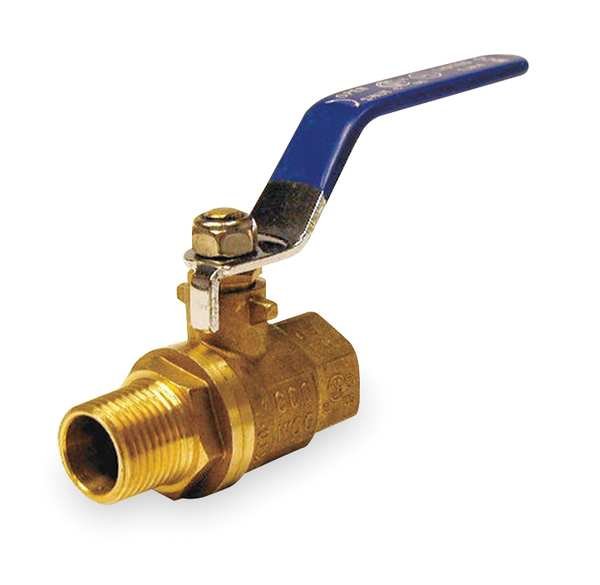 1-1/4" FNPT x MNPT Brass Ball Valve Inline, EnjoyTool Select, Mfr#: 107-326