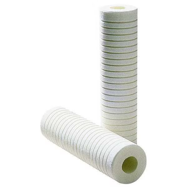 Quick Connect Filter, 8 gpm, 50 Micron, 2-1/2" O.D., 9 3/4 in H, 2 PK, 3M Aqua-Pure, Mfr#: AP124