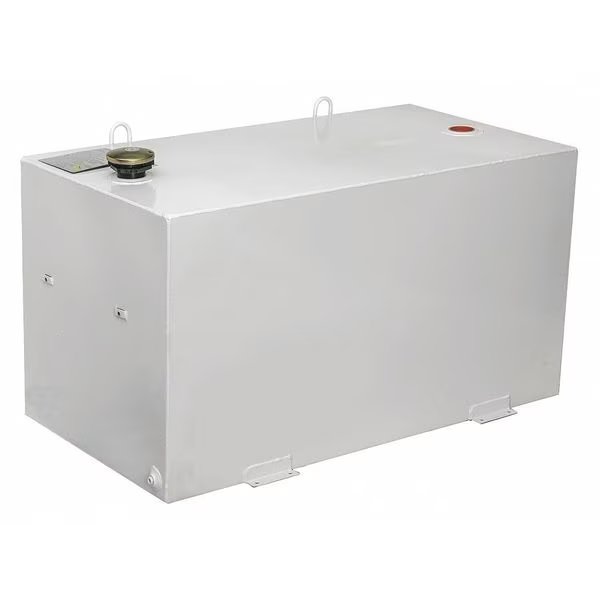 100 Gallon White Rectangular Steel Liquid Transfer Tank for Trucks, Crescent Jobox, Mfr#: 484000