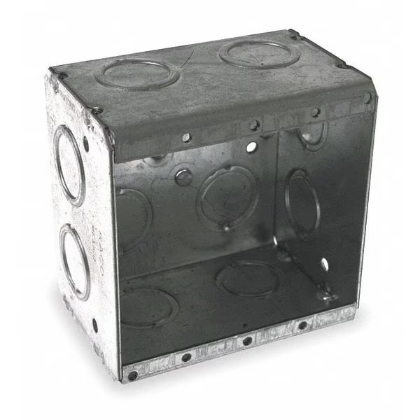 Electrical Box, 31.8 cu in, Masonry Box Type, 2 Gang(s), Steel, Rectangular Shape, Raco, Mfr#: 691