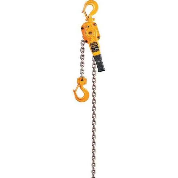 Lever Chain Hoist, 5,500 lb Load Capacity, 15 ft Hoist Lift, 1 7/16 in Hook Opening, Harrington, Mfr#: LB028-15