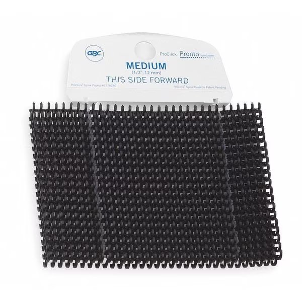 Binding Spines, Small, Black, PK100, Gbc, Mfr#: 2515700