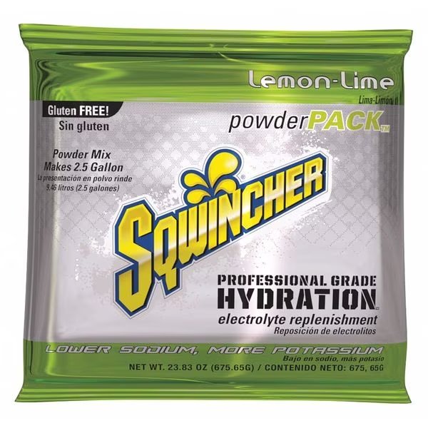 Sports Drink Mix, 23.83 oz., Mix Powder, Regular, Lemon-Lime, Sqwincher, Mfr#: 159016043