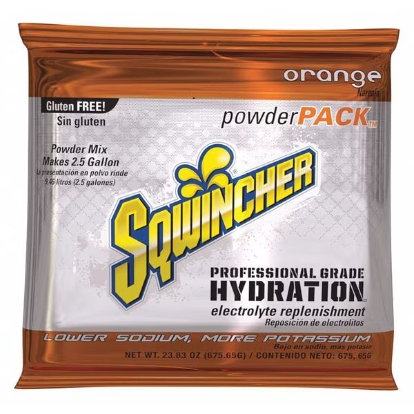 Sports Drink Mix, 23.83 oz., Mix Powder, Regular, Orange, Sqwincher, Mfr#: 159016041