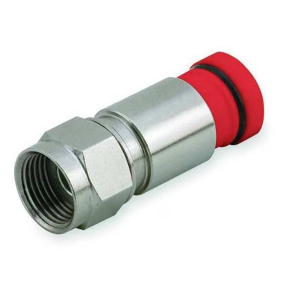 Coaxial Connector, RG6, F Type, PK50, Power First, Mfr#: 1UKD8