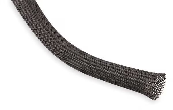 Braided Sleeving, 1.000 In., 50 ft., Black, Techflex, Mfr#: CCP1.00BK