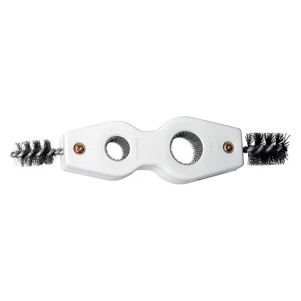 Fitting Brush, 5 in L Handle, 1 in L Brush, Silver, Polypropylene, 8 in L Overall, Worthington Industries, Mfr#: 331764