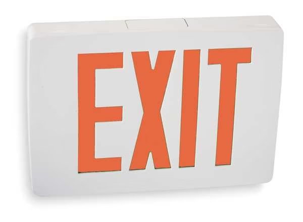 Ext Sgn, Alum, Wht, 11 3/4in, 3W, Lithonia Lighting, Mfr#: LQC W 2 R EL N