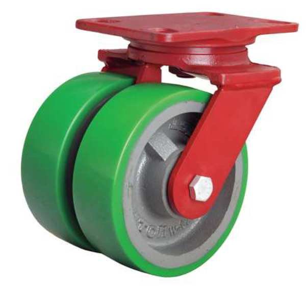 Dual Whl Cstr, Polyurethan, 6 in., 2000 lb., Hamilton, Mfr#: S-HS2-6DB