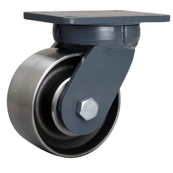 Kingpinless Plate Caster, Swivel, Steel, 6 in, 6000 lb., Hamilton, Mfr#: S-SEC-63FSB