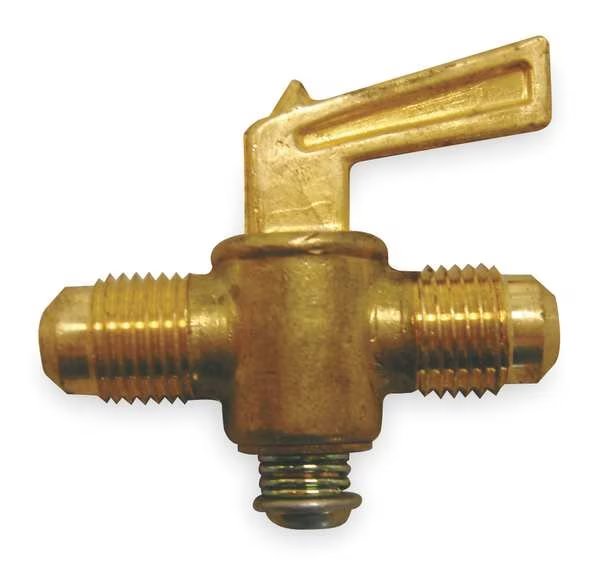 Ground Plug Valve, 45 Deg, 1/4 In, Brass, Weatherhead, Mfr#: 6719