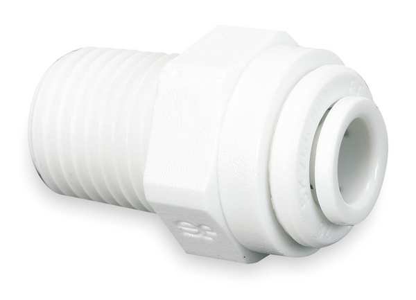 Male Connector, 1/4 x1/4, Wh, PK10, John Guest, Mfr#: CI010822W-PK10