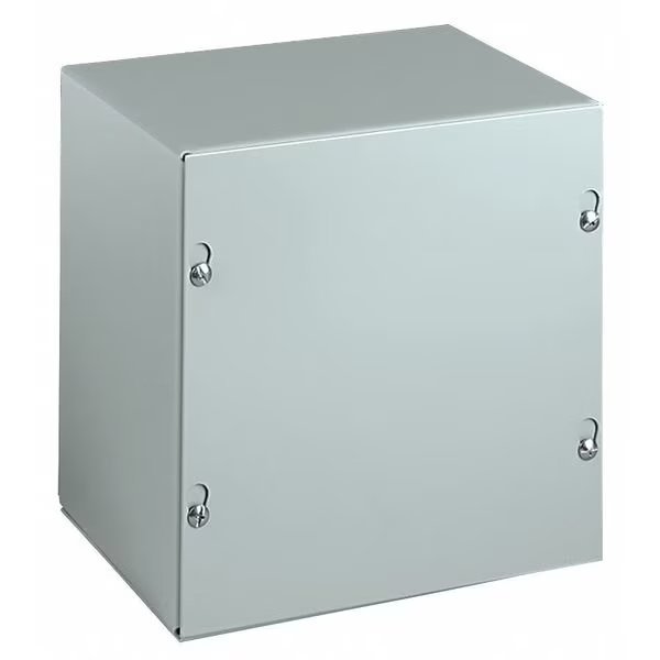 Carbon Steel Enclosure, 10 in H, 10 in W, 6 in D, NEMA 1, Screw On, Wiegmann, Mfr#: SC101006NK