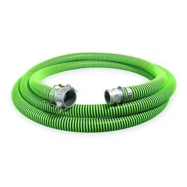 1-1/2" ID x 25 ft Discharge & Suction Hose BK/GN, Continental, Mfr#: GH150-25CE-G