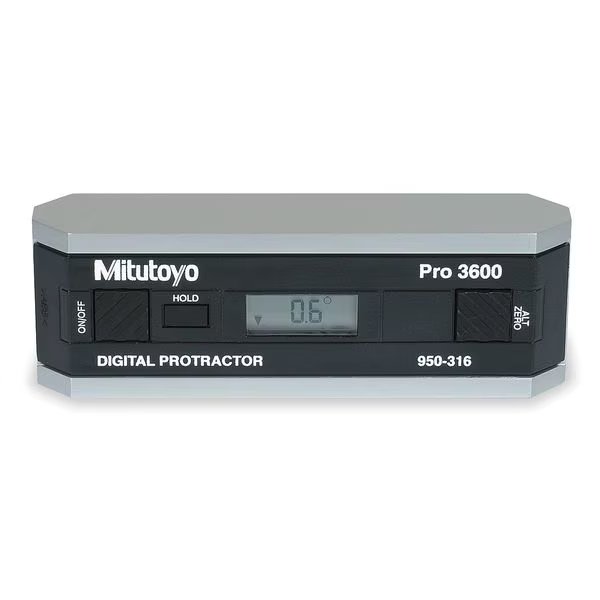Electronic Digital Protractor, 6 In, SPC, Mitutoyo, Mfr#: 950-318