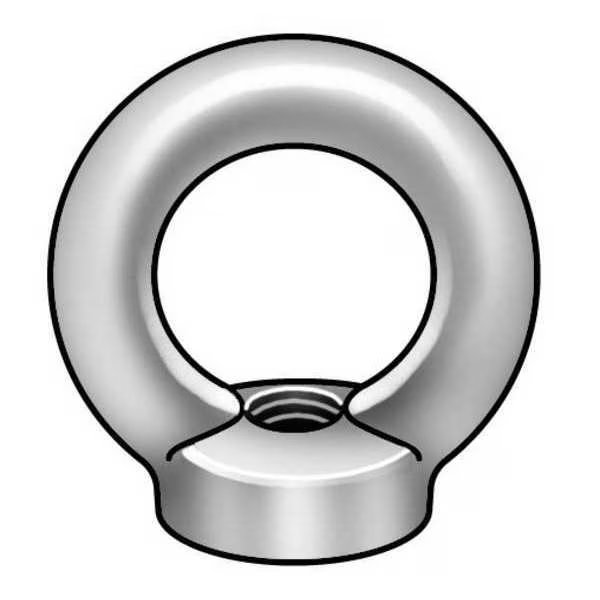 Round Eye Nut, M16-2.00 Thread Size, 13 mm Thread Lg, Steel, Zinc Plated, 2 PK, EnjoyTool Select, Mfr#: RN5821600-002P2