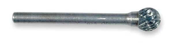 Carbide Bur, Ball, 3/32 Cut Dia, dbl Cut, Widia, Mfr#: M41323