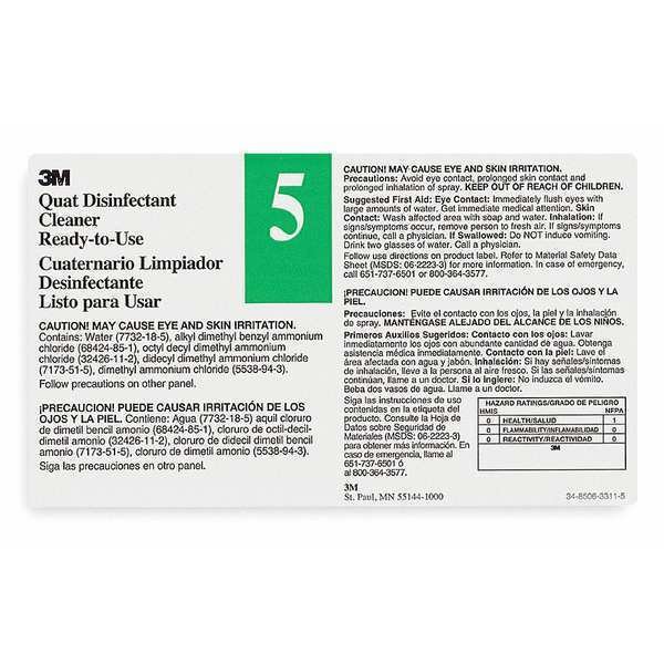 Secondary Label, Black, Green/White, PK12, Tolco, Mfr#: 340405