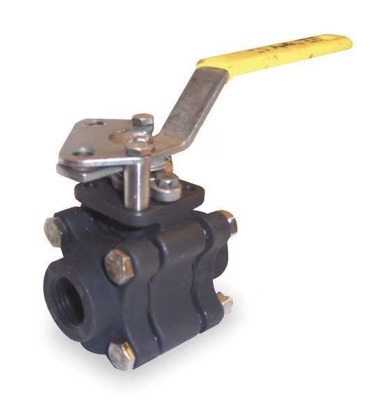 Ball Valve, 1/2" Pipe, Graphite Body Seal, Jomar Valve, Mfr#: T-CS-2001N-SS-4B