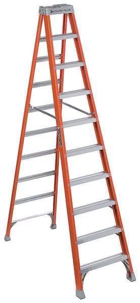 10 ft Fiberglass Stepladder, 300 lb Capacity, Louisville, Mfr#: FS1510