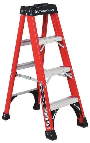 4 ft Fiberglass Stepladder, 375 lb Capacity, Louisville, Mfr#: FS1404HD