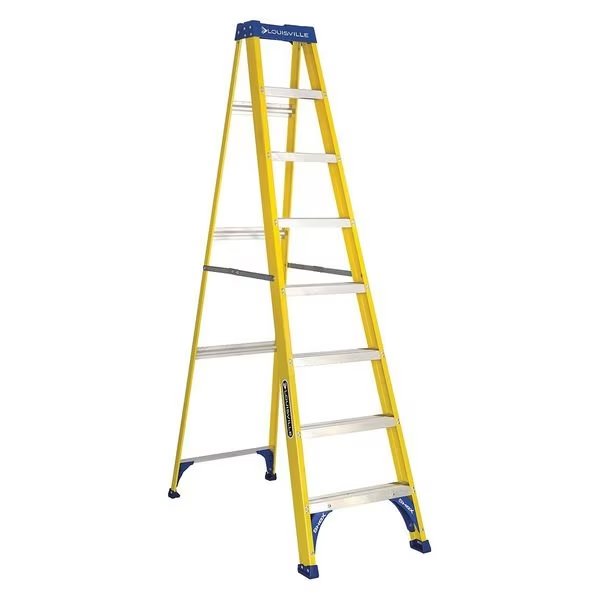 8 ft Fiberglass Stepladder, 250 lb Capacity, Louisville, Mfr#: FS2008