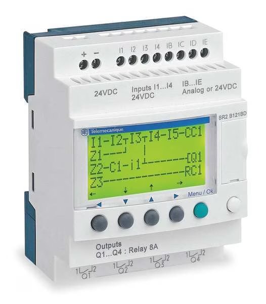 Logic Relay, 24VAC, With Display, Schneider Electric, Mfr#: SR2B201B