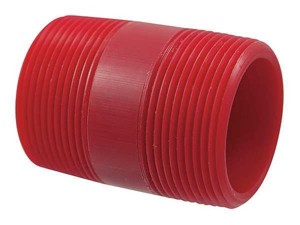 3/4" MNPT x 2" TBE Kynar(R) Pipe Nipple Sch 80, EnjoyTool Select, Mfr#: 6529 3/4xSH