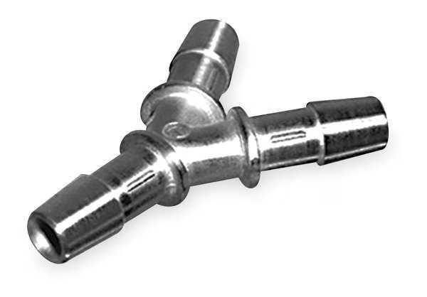 3/16" Barbed 316L SS Wye Connector Sch 10, Eldon James, Mfr#: YO-3SS