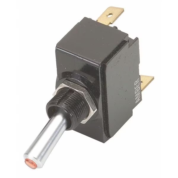 Toggle Switch, SPST, 3 Connections, On/Off, 3/4 hp, 20A @ 12V, Carling Technologies, Mfr#: LT-1511-610-012