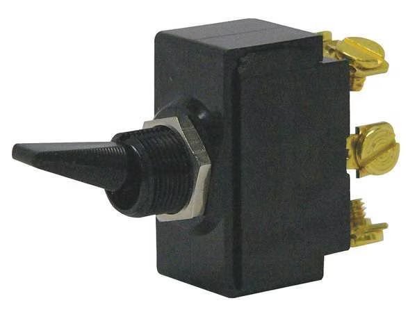 Toggle Switch, DPST, 4 Connections, On/Off, 1 1/2 hp, 10A @ 250V AC, 20A @ 125V AC, Carling Technologies, Mfr#: 2GK724-D-4B-B