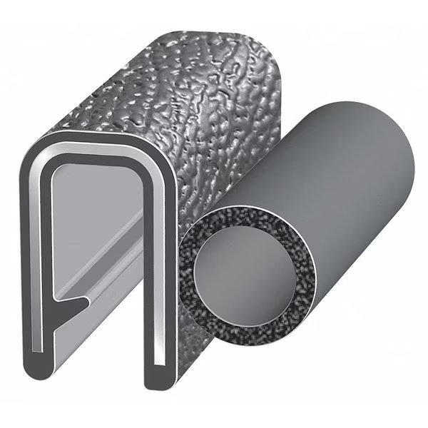 Edge Grip Seal, EPDM, 100 ft Length, 0.7325 in Overall Width, Style: Trim with a Top Bulb, Trim-Lok, Mfr#: 3100B3X3/16A-100