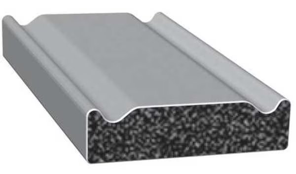 Crown Rectangle Rubber Seal w/Adhesive Back, 100 ft. x .25"H x .5"W, Trim-Lok, Mfr#: X114BT-100
