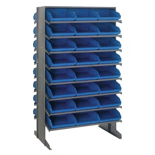 Steel Pick Rack, 36 in W x 64 in H x 24 in D, 16 Shelves, Blue, Quantum Storage Systems, Mfr#: QPRD-209BL