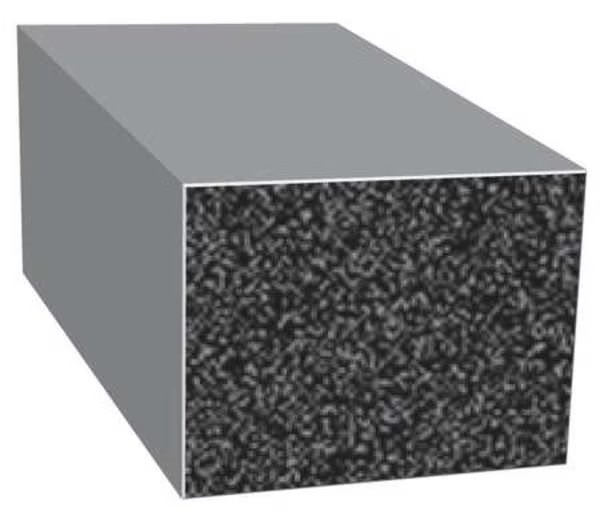 Rubber Seal, Rectangle, 0.5"W x 25 ft., Trim-Lok, Mfr#: X272BT-25