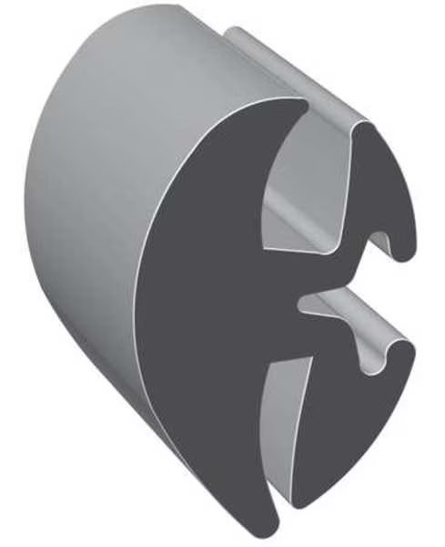 Dbl. Piece (requires key) Rubber Locking Gasket, Fits Glass 3/16" - 1/4", Fits Edge 0.093 to 0.14", Trim-Lok, Mfr#: LK1179-25