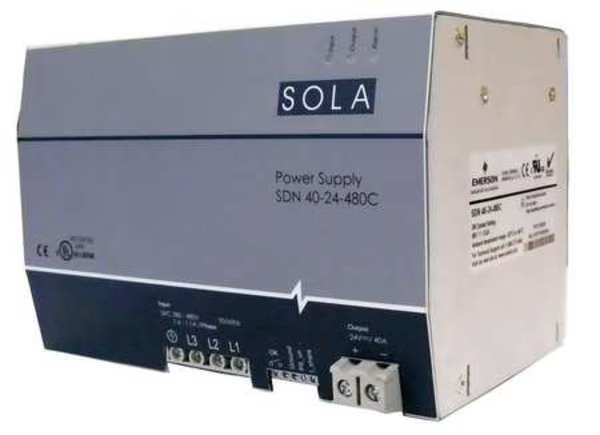 DC Power Supply, 380/480V AC, 24V DC, 960W, 40A, DIN Rail, Solahd, Mfr#: SDN4024480C