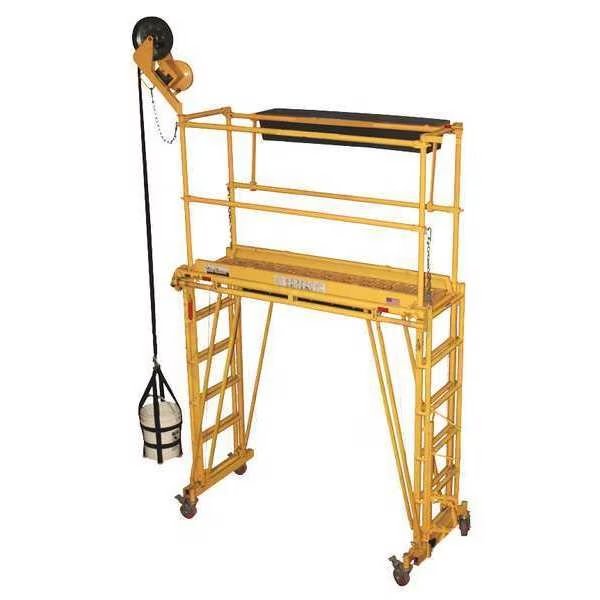 Rolling Work Platform, 100 in. L, Tele-Tower, Mfr#: 1101-2296