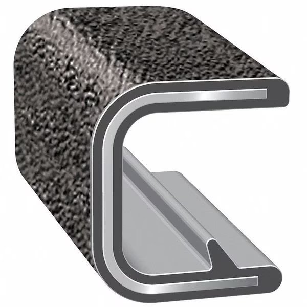 Edge Trim, Alum Clip, 0.3 In W, 100 Ft, Trim-Lok, Mfr#: 100B3X1/8-100