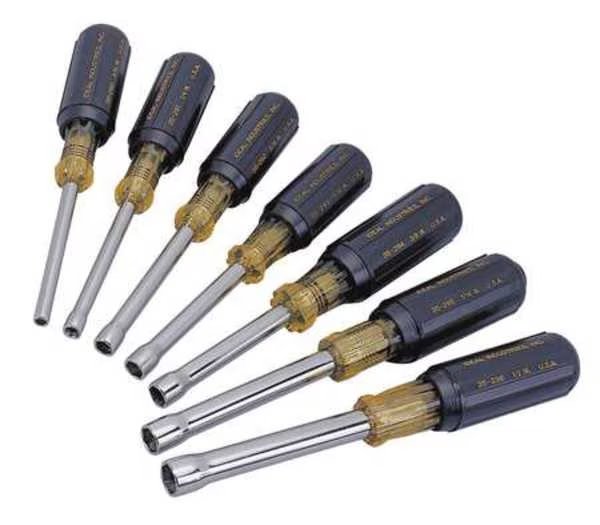 Nut Driver Set, 7 Pieces, SAE, Hollow, Ideal, Mfr#: 35-299