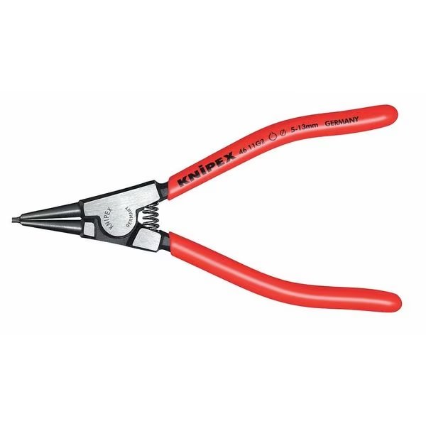5-1/2" Circlip Pliers For Grip Rings On Shafts, Plastic Grip, Knipex, Mfr#: 46 11 G2