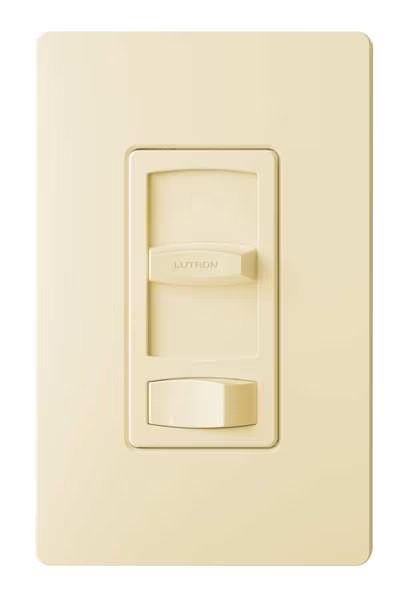 Lighting Dimmer, Slide, 1-Pole/3-Way, Lutron, Mfr#: CTCL-153P-IV