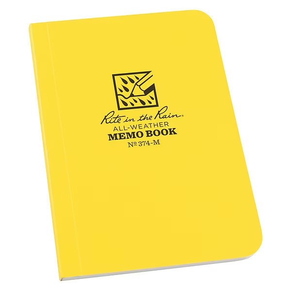 All Weather Pocket Memo Book, 3-1/2x5 in., Rite In The Rain, Mfr#: 374-M